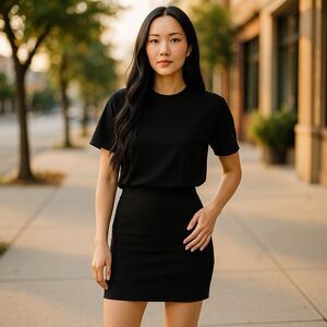 Bebe Women's Black Bandage Skirt Size Medium